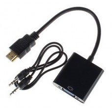 Преобразователь (конвертер) HDMI => VGA шнур +3.5 AUX шнур