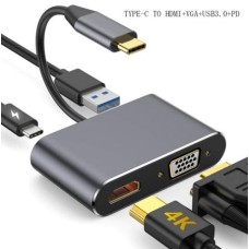 Конвертер TYPE-C=>HDMI+VGA+USB3.0+TYPC
