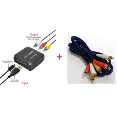 Конвертер HDMI=>3RCA + шнур 3RCA-3RCA